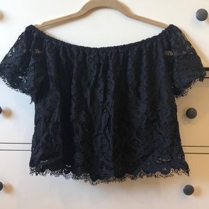 Off the shoulder lace top